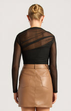 Load image into Gallery viewer, Raphaella Mesh Top Black