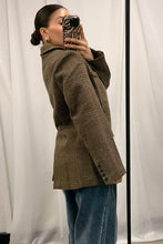 Load image into Gallery viewer, Bibiana Blazer Brown Plaid
