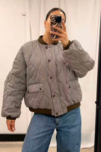 Load image into Gallery viewer, Jordyn Gingham Bomber Jacket Brown
