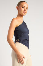 Load image into Gallery viewer, Cinta One Shoulder Top Dark Denim