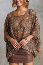 Load image into Gallery viewer, Pippa Top Mocha Sequins
