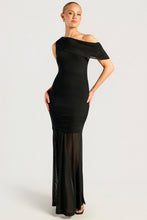 Load image into Gallery viewer, Clia Drape Dress Black