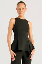 Load image into Gallery viewer, Torrin Peplum Top Black