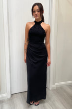 Load image into Gallery viewer, Angela High Neck Maxi Dress Black