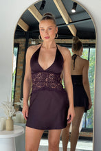 Load image into Gallery viewer, Aleena Mini Dress Plum