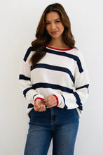 Load image into Gallery viewer, French Stripe Knit Jumper White