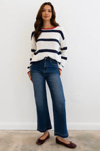 Load image into Gallery viewer, French Stripe Knit Jumper White