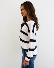 Load image into Gallery viewer, French Stripe Knit Jumper White