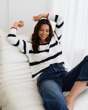 Load image into Gallery viewer, French Stripe Knit Jumper White