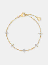 Load image into Gallery viewer, Dainty Clover Embellished 18K Gold Plated Bracelet