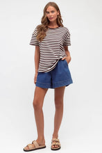 Load image into Gallery viewer, Easy Tuck Tee Ivory Choc Label Of Love
