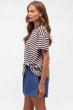 Load image into Gallery viewer, Easy Tuck Tee Ivory Choc Label Of Love