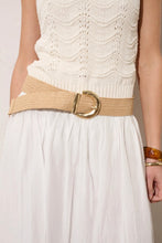 Load image into Gallery viewer, Arizona Straw Buckle Belt Tan