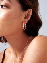 Load image into Gallery viewer, Wavy Textured Silver Plated Earrings