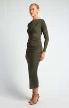 Load image into Gallery viewer, Ivana Jersey Midi Dress Khaki