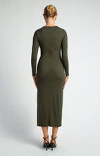Load image into Gallery viewer, Ivana Jersey Midi Dress Khaki