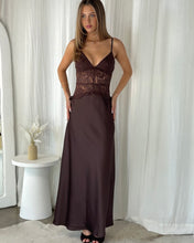 Load image into Gallery viewer, Iselle Lace Maxi Dress Brown