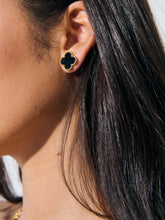 Load image into Gallery viewer, Charlotte Earrings in 18K Gold Plated in Black