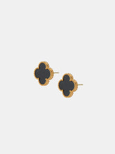 Load image into Gallery viewer, Charlotte Earrings in 18K Gold Plated in Black