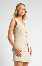 Load image into Gallery viewer, Pinot Tweed Vest White Brown Marl