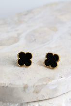 Load image into Gallery viewer, Charlotte Earrings in 18K Gold Plated in Black