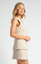 Load image into Gallery viewer, Pinot Tweed Vest White Brown Marl