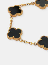 Load image into Gallery viewer, Charlotte 18K Gold Plated Bracelet in Black