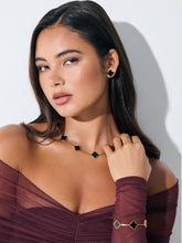 Load image into Gallery viewer, Charlotte 18K Gold Plated Bracelet in Black