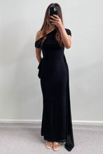 Load image into Gallery viewer, Mojito Draped Maxi Dress Black