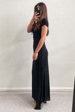 Load image into Gallery viewer, Mojito Draped Maxi Dress Black