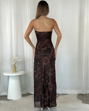 Load image into Gallery viewer, Shiloh Sequins Maxi Dress Brown
