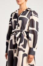 Load image into Gallery viewer, Leah Shirt Dress Black Print