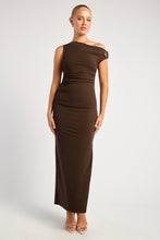 Load image into Gallery viewer, Medora Marble Buckle Detail Dress Espresso