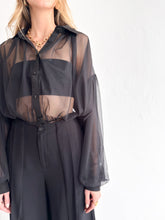 Load image into Gallery viewer, Franchi Sheer Shirt Black