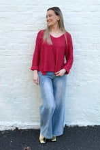Load image into Gallery viewer, Reagan Cotton Knit Jumper Red