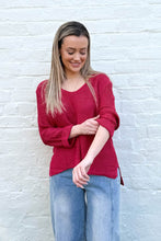 Load image into Gallery viewer, Reagan Cotton Knit Jumper Red