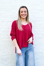 Load image into Gallery viewer, Reagan Cotton Knit Jumper Red