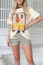 Load image into Gallery viewer, By Frankie / Mermaid Vase Cotton Tee Beige