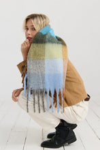 Load image into Gallery viewer, Biscuit Checkered Fluffy Scarf