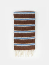 Load image into Gallery viewer, Wool Blend Ben Scarf Blue Chocolate
