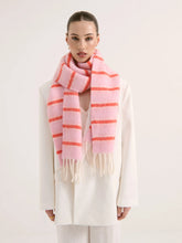 Load image into Gallery viewer, Wool Blend Candy Fluffy Scarf Pink Red
