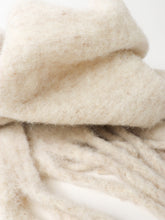 Load image into Gallery viewer, Betty Wool Plain Fluffy Scarf in Oatmeal