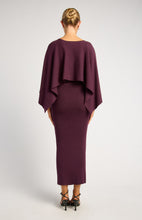 Load image into Gallery viewer, Two Way Wear Cape Knit Dress Wine