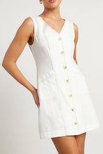 Load image into Gallery viewer, Titley Contrast Stitching Dress White