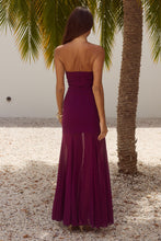 Load image into Gallery viewer, Remi Strapless Maxi Dress Plum | Runway The Label