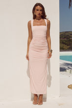 Load image into Gallery viewer, Sharni Ruched Midi Dress Pink | Runway The Label