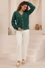 Load image into Gallery viewer, Estell Fluffy Cardigan Green