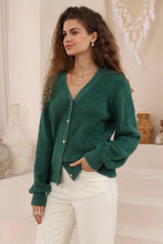 Load image into Gallery viewer, Estell Fluffy Cardigan Green