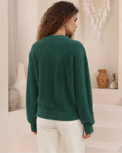 Load image into Gallery viewer, Estell Fluffy Cardigan Green