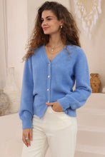 Load image into Gallery viewer, Estell Fluffy Cardigan Blue